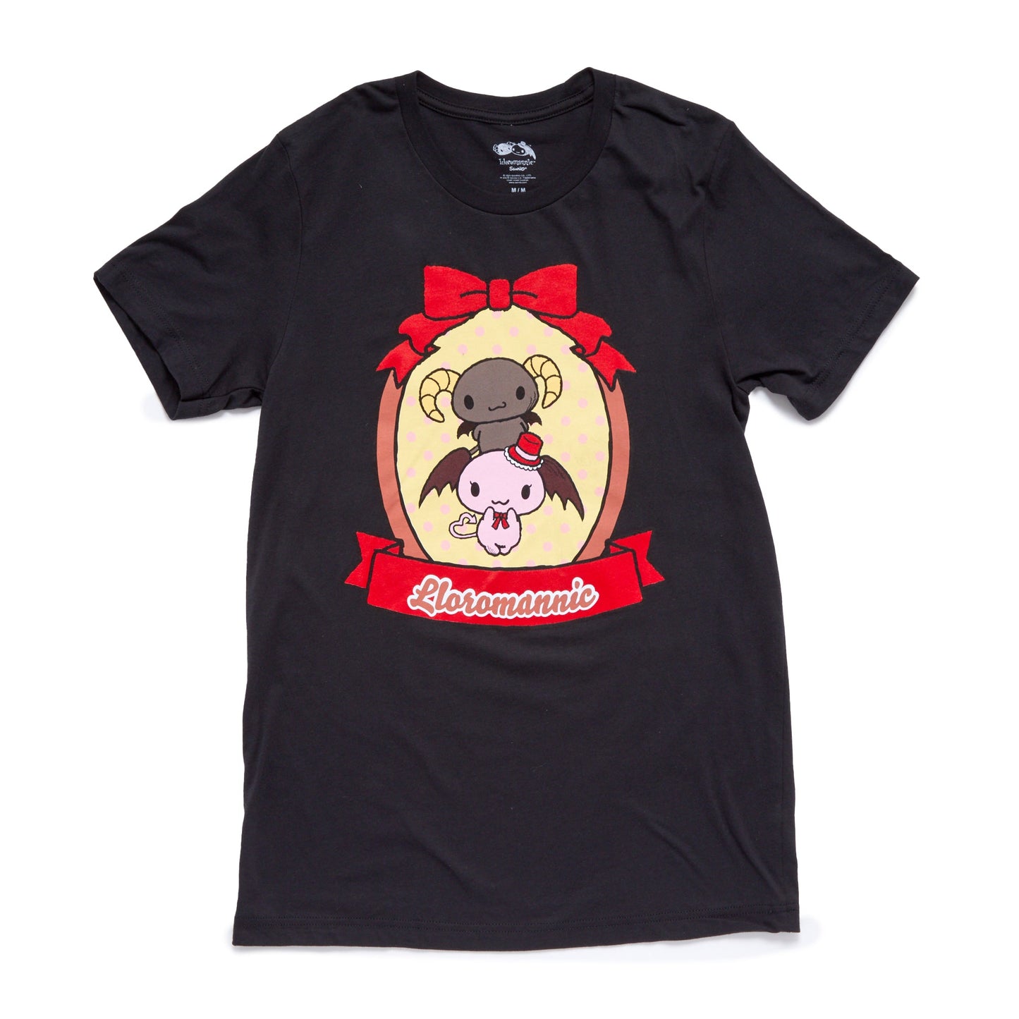 Lloromannic Adult Bows & Dots Tee (Charcoal)