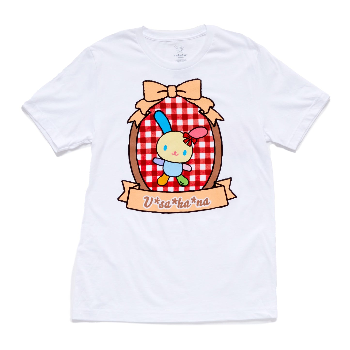 U*SA*HA*NA Adult Bow & Plaid Tee (White)