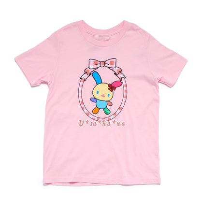 U*SA*HA*NA Big Kids Bow Frame Tee (Pink)