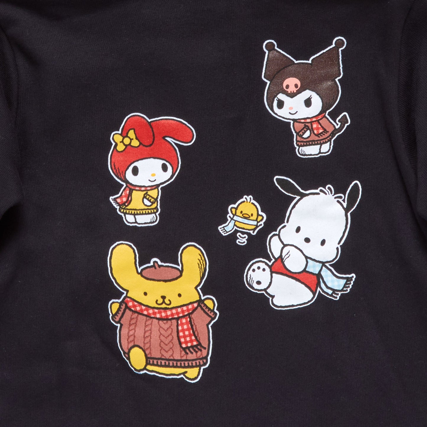 Hello Kitty and Friends Toddler Scarf Zip Hoodie (Black)