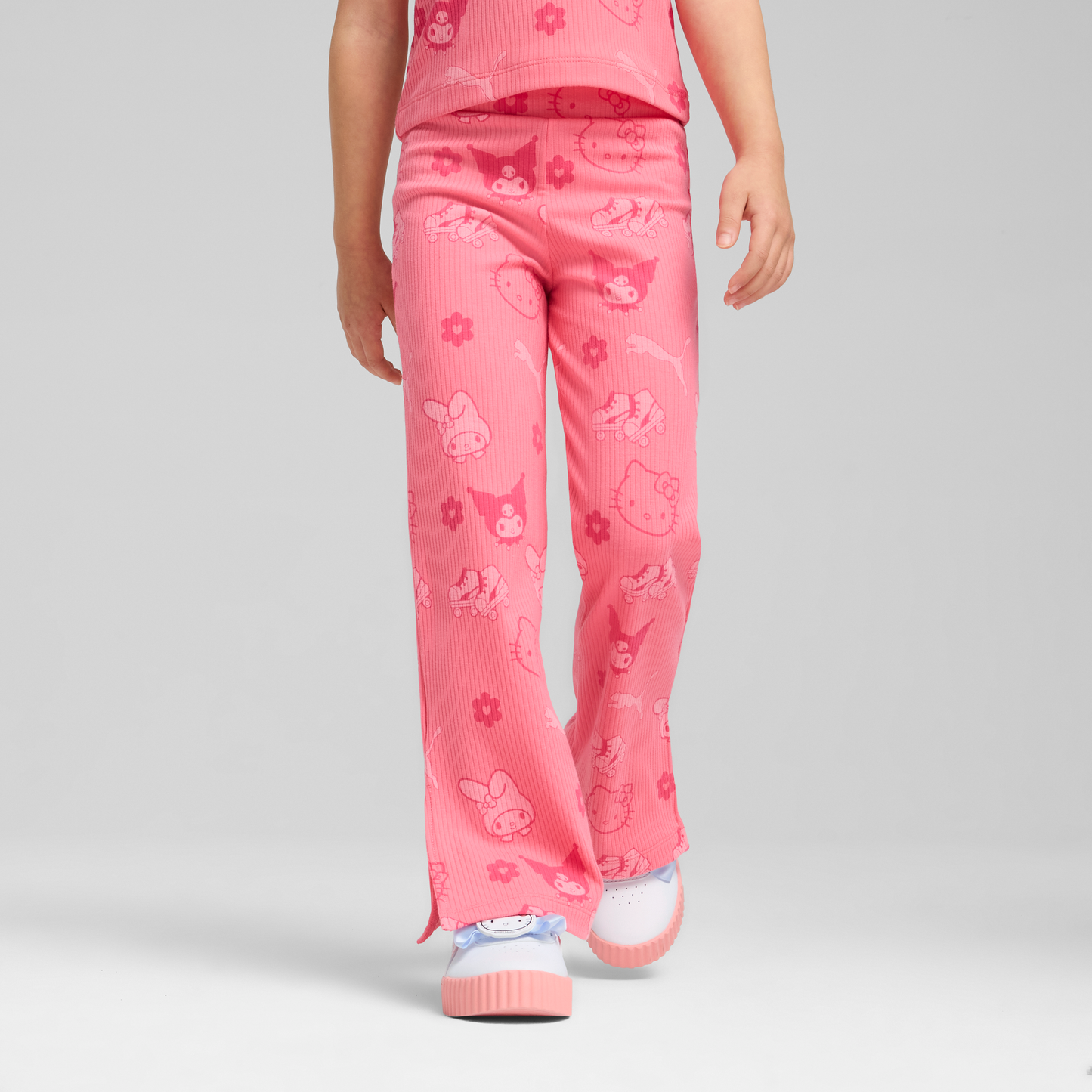 Hello Kitty and Friends x PUMA Kids Ribbed Flared Leggings (Magic Rose)