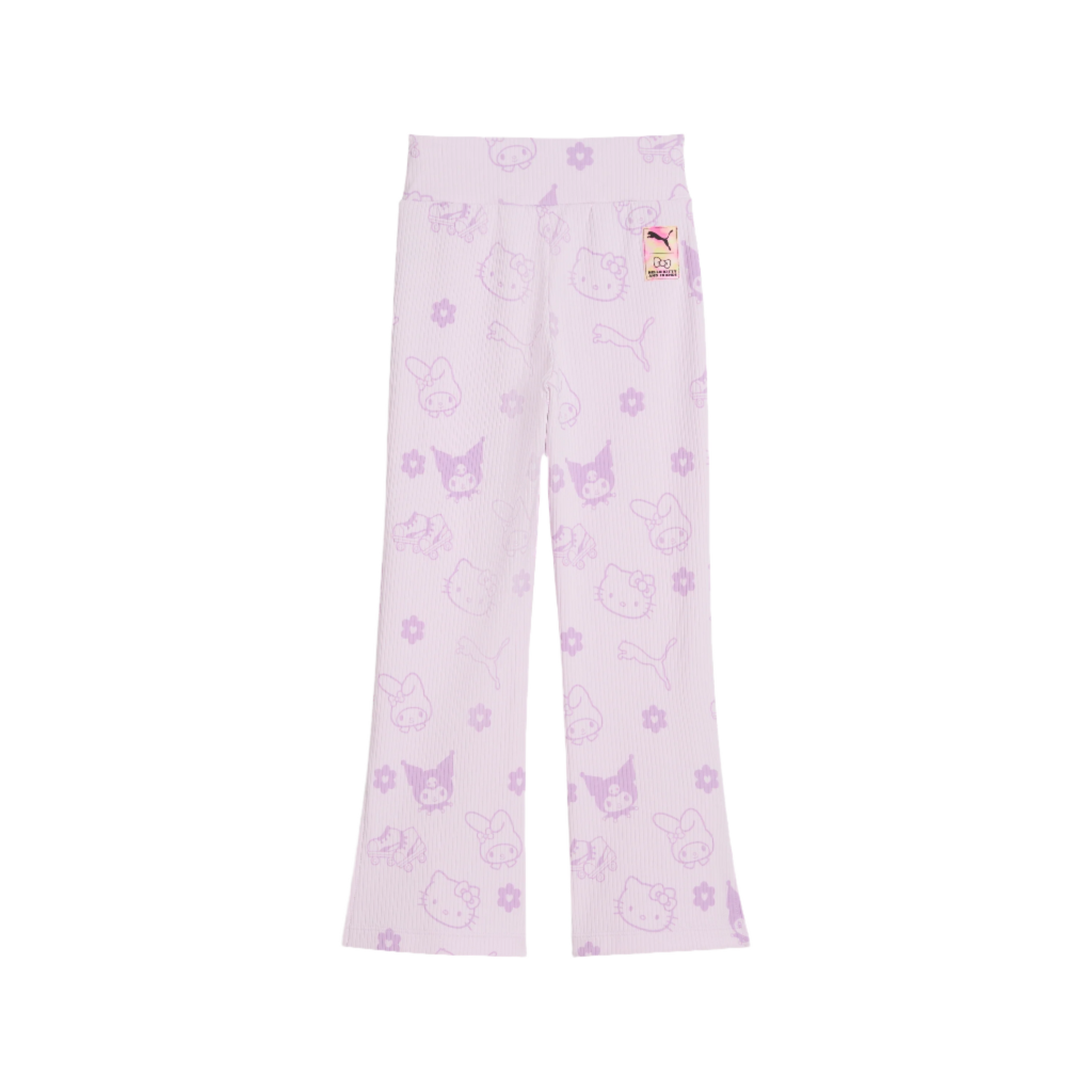 Hello Kitty and Friends x PUMA Kids Ribbed Flared Leggings (Lilac Frost)