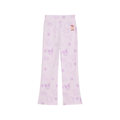 Hello Kitty and Friends x PUMA Kids Ribbed Flared Leggings (Lilac Frost)