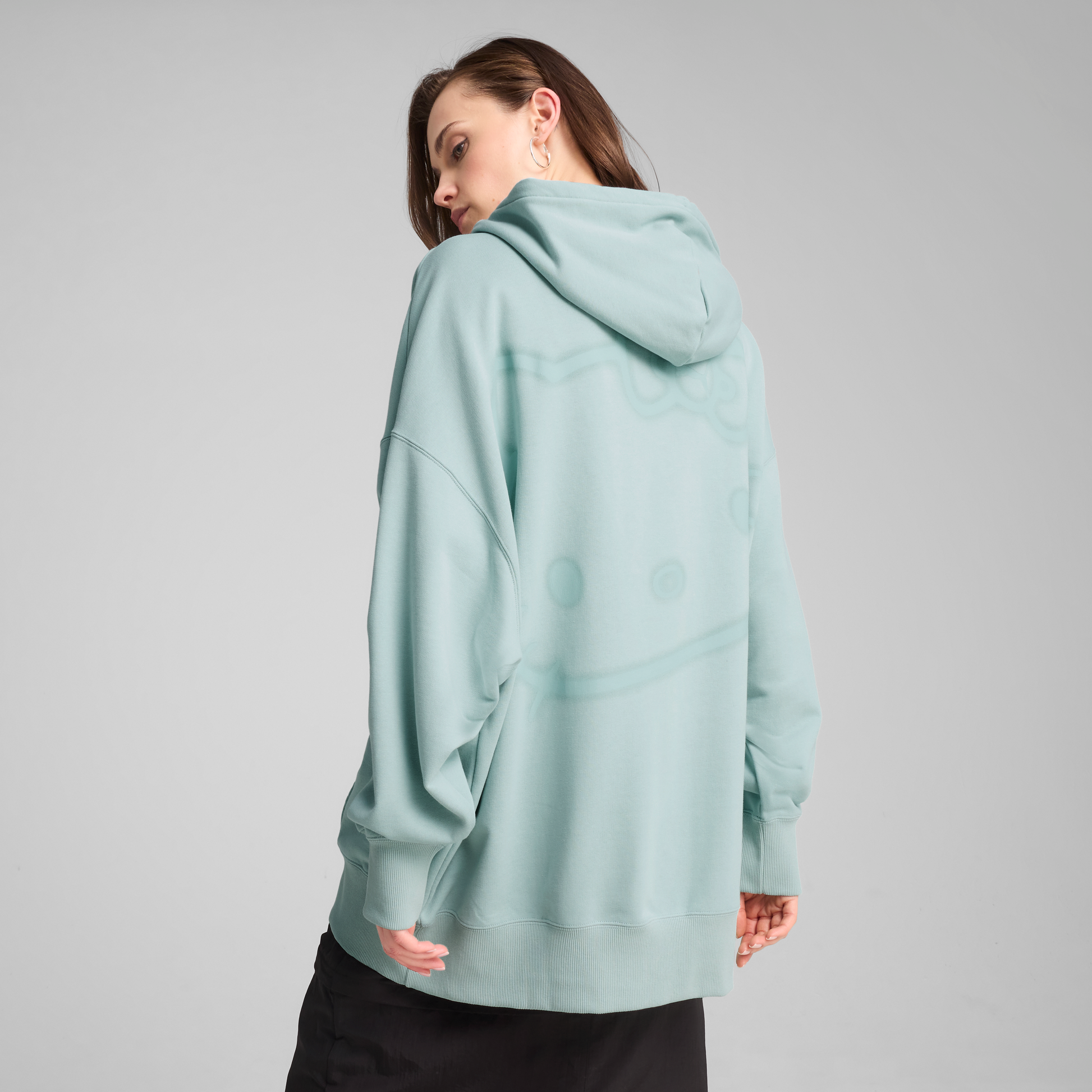 Hello Kitty x PUMA Graphic Oversized Hoodie (Modern Mint)