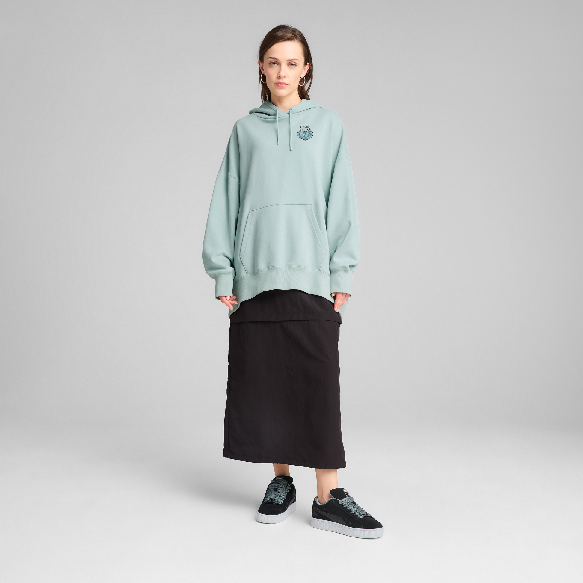 Hello Kitty x PUMA Graphic Oversized Hoodie (Modern Mint)