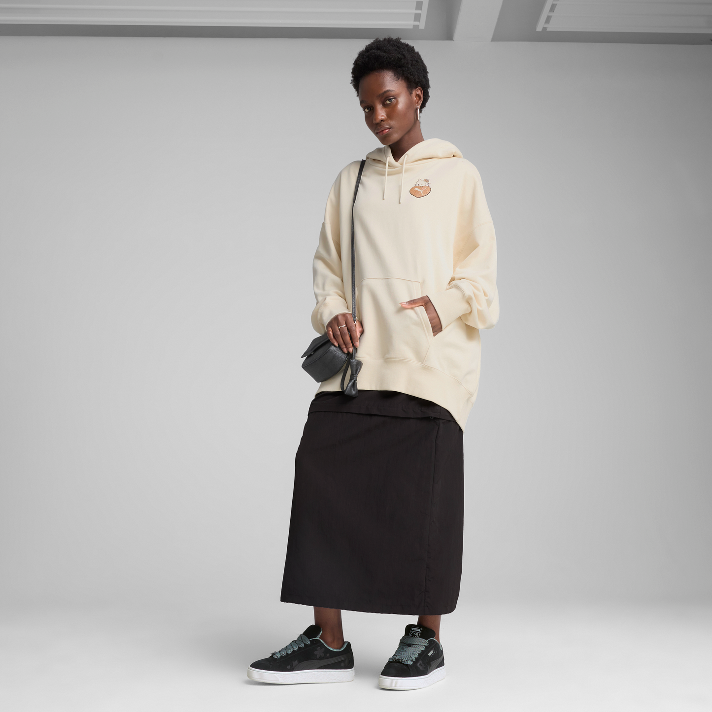 Hello Kitty x PUMA Graphic Oversized Hoodie (Alpine Snow)