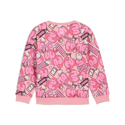 Hello Kitty and Friends x PUMA Kids Relaxed All-over Print Crewneck (Pinkscape)