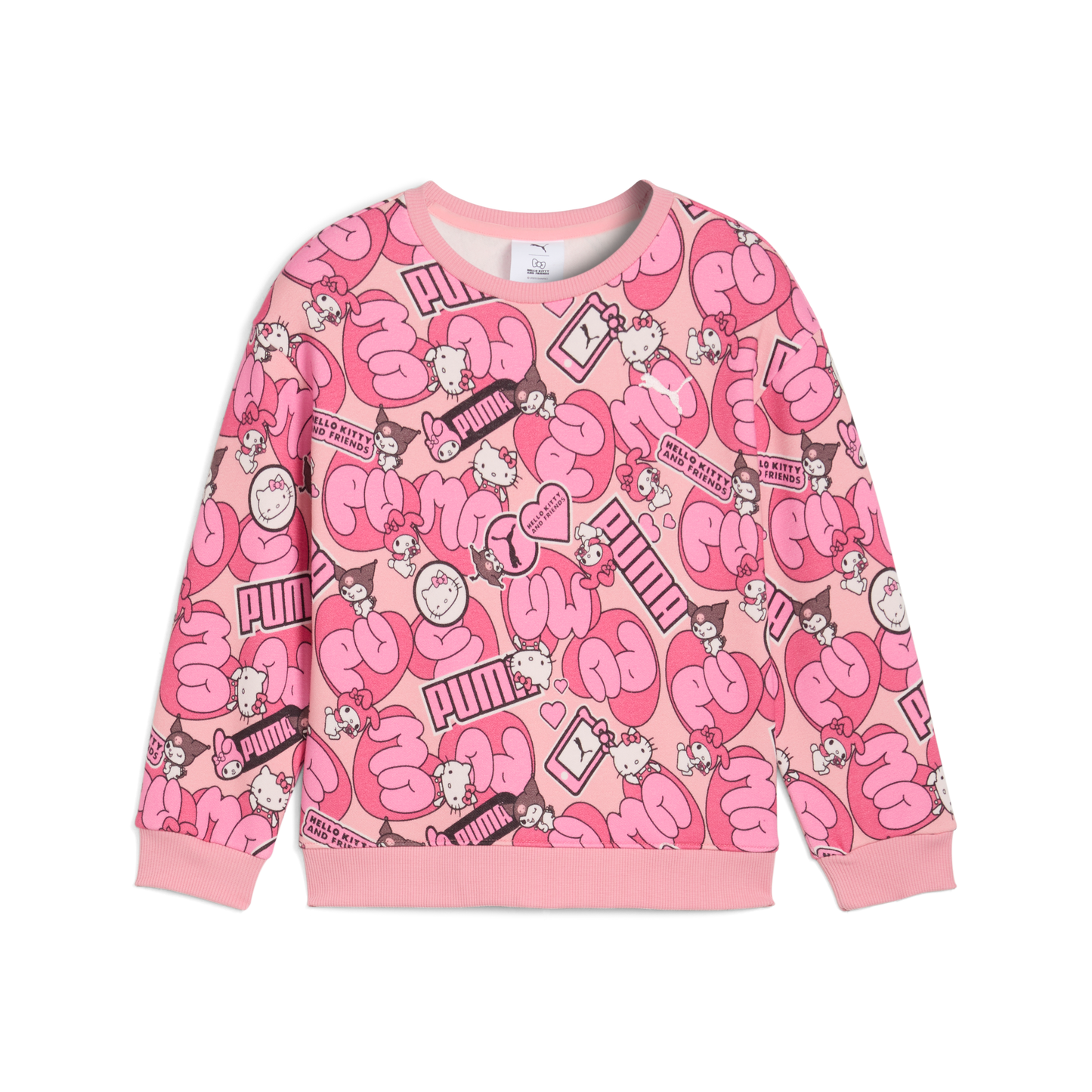 Hello Kitty and Friends x PUMA Kids Relaxed All-over Print Crewneck (Pinkscape)