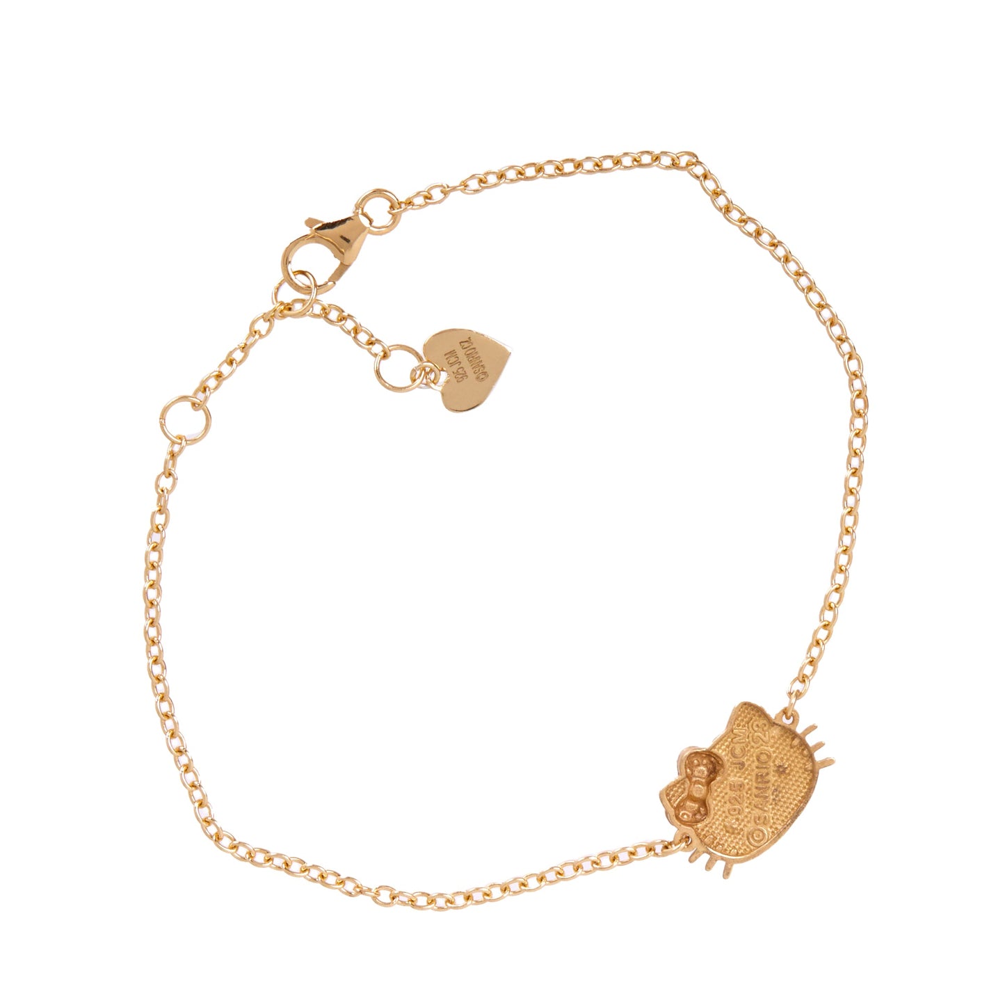 Hello Kitty Gold Plated Sparkle Bow Bracelet