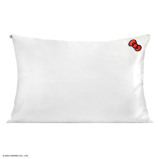 Hello Kitty x Kitsch Bow Pillowcase (Solid Ivory)