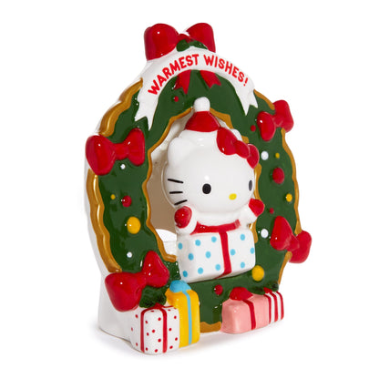 Hello Kitty Holiday Wreath Ceramic Tealight Holder