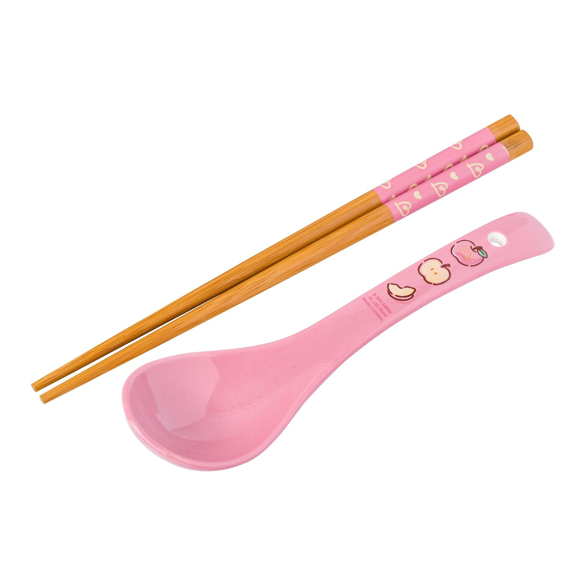 Hello Kitty Ceramic Ramen Bowl and Chopsticks/Spoon Set (Apples and Cinnamon)