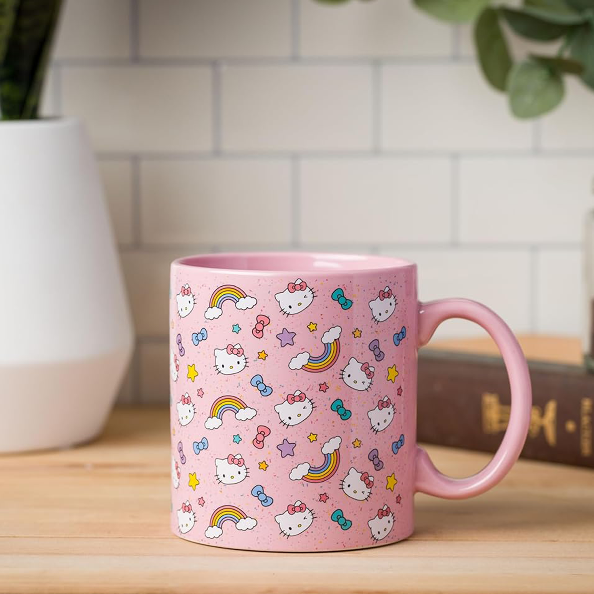 Hello Kitty Ceramic Mug (Stars, Bows, & Rainbows)