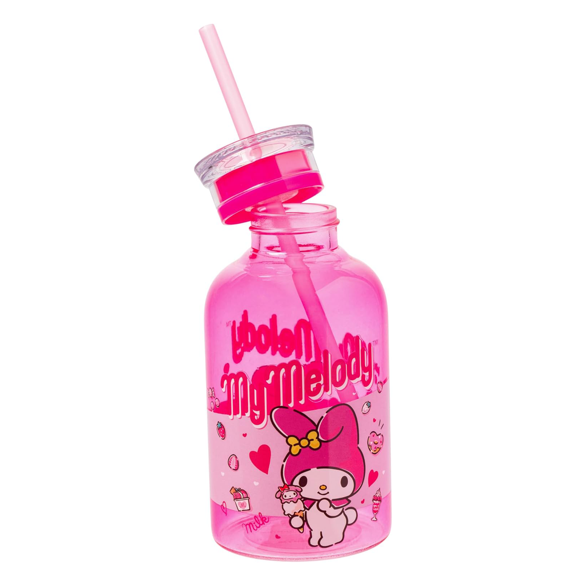 My Melody 15oz Mini Milk Bottle Glass Tumbler