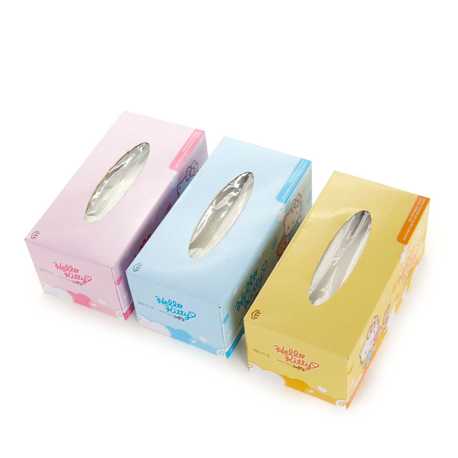 Hello Kitty Softly Facial 2-Ply Tissue Boxes (Pack of 3)