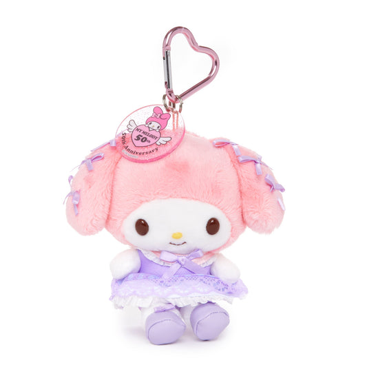 My Melody Pink Ribbon Plush Mascot Keychain (50th Anniv. Series)