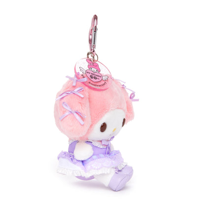 My Melody Pink Ribbon Plush Mascot Keychain (50th Anniv. Series)
