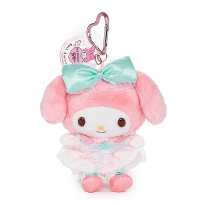 My Melody Pink Bow Plush Mascot Keychain (50th Anniv. Series)