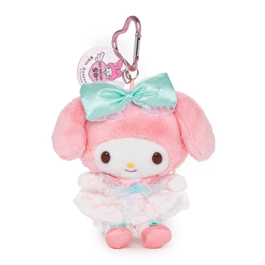 My Melody Pink Bow Plush Mascot Keychain (50th Anniv. Series)