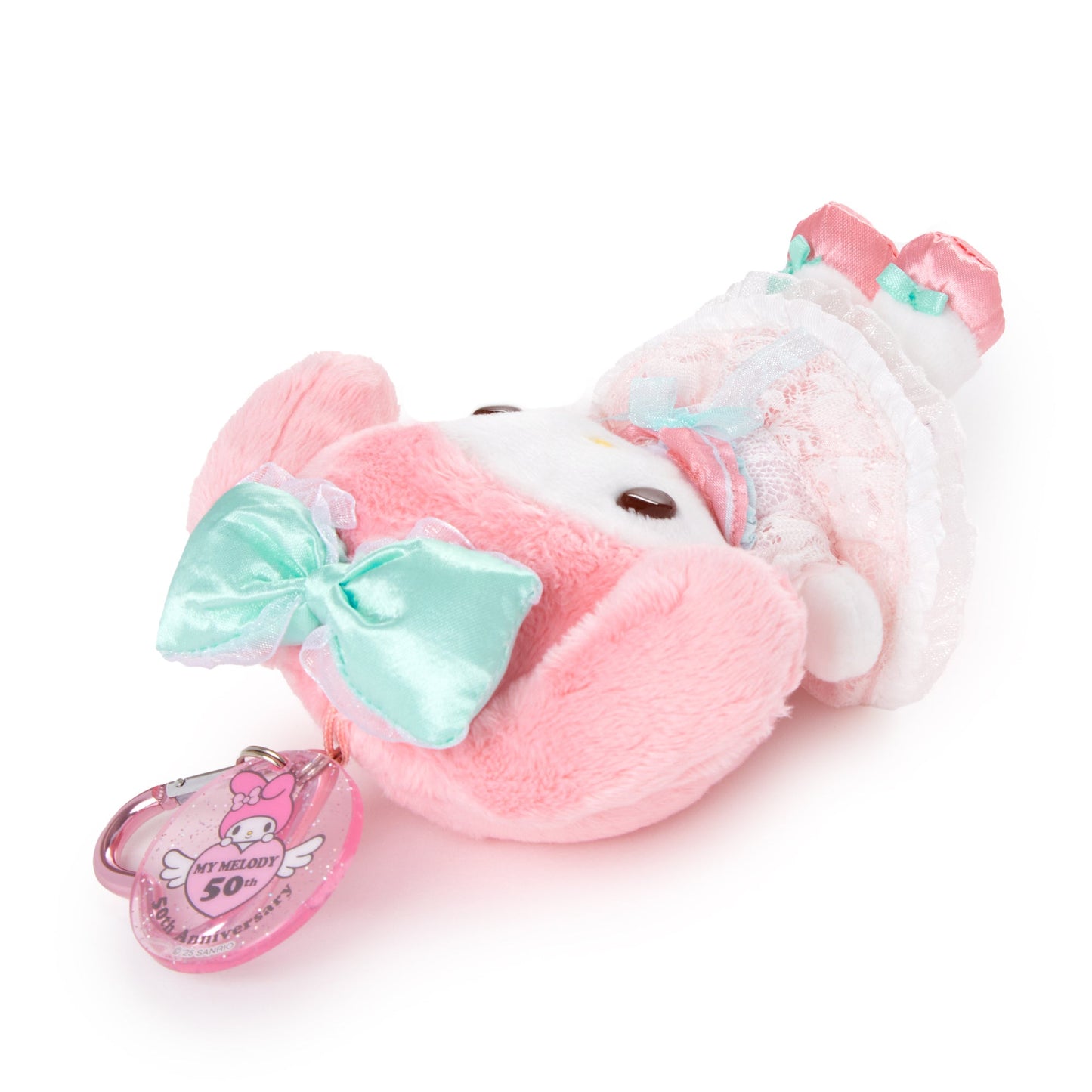 My Melody Pink Bow Plush Mascot Keychain (50th Anniv. Series)