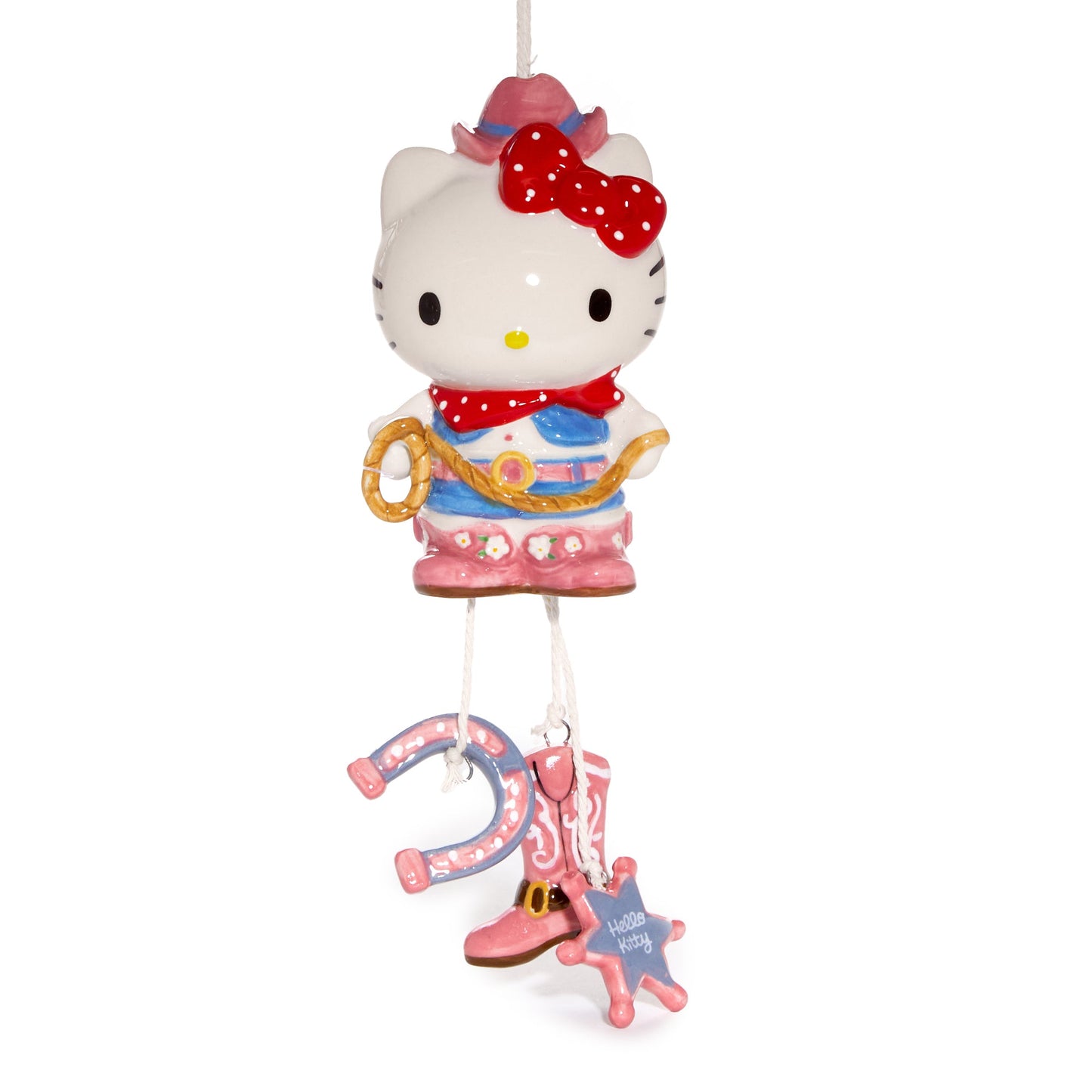 Hello Kitty Cowgirl Ceramic Wind Chime