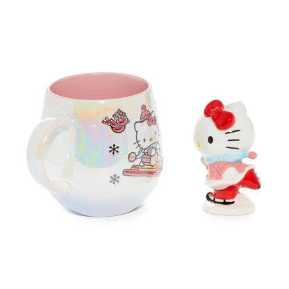 Hello Kitty Holiday Ski Ceramic Mug and Figurine Gift Set