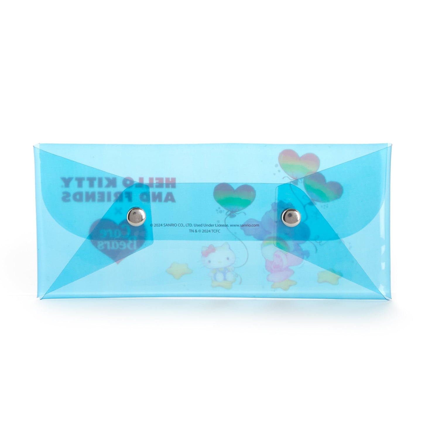 Hello Kitty x Care Bears Translucent Blue Pencil Case