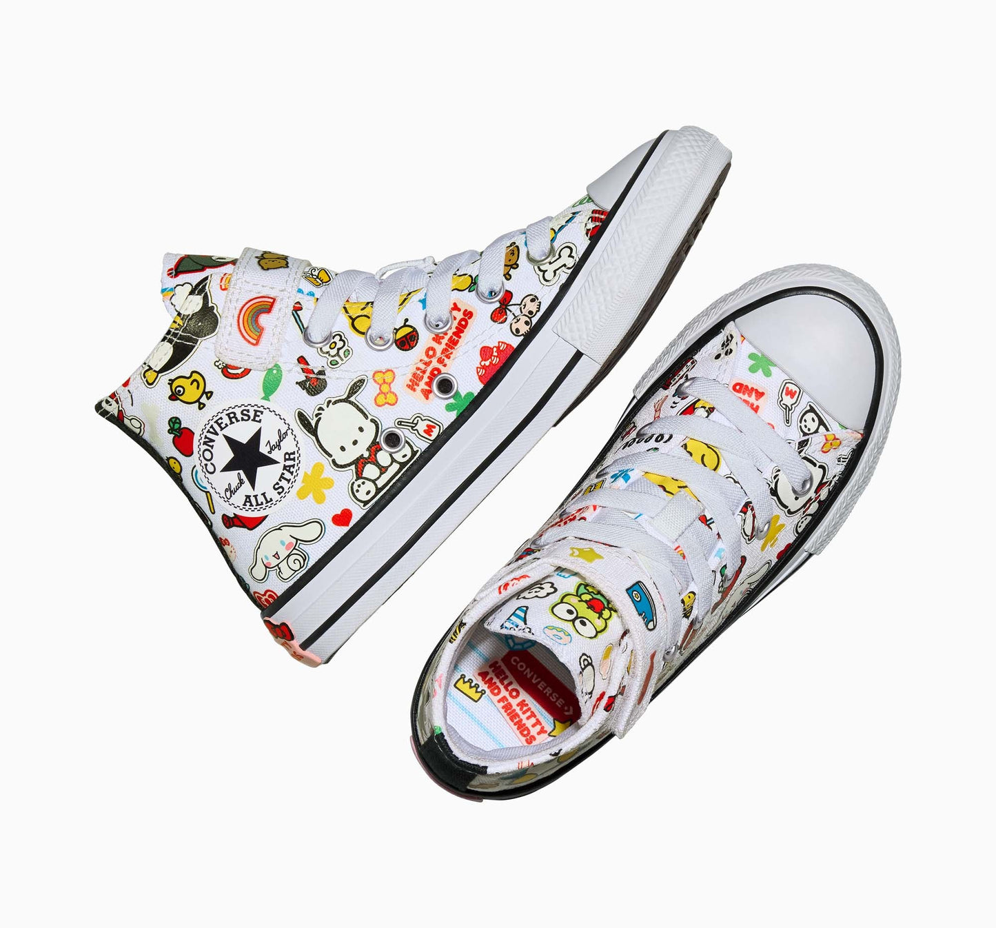 Converse x Hello Kitty and Friends Chuck Taylor All Star Easy-On Stickers Sneaker (Kids - White)