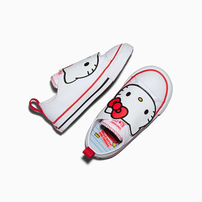 Converse x Hello Kitty Chuck Taylor All Star One Strap Easy-On Sneaker (Toddler - White)