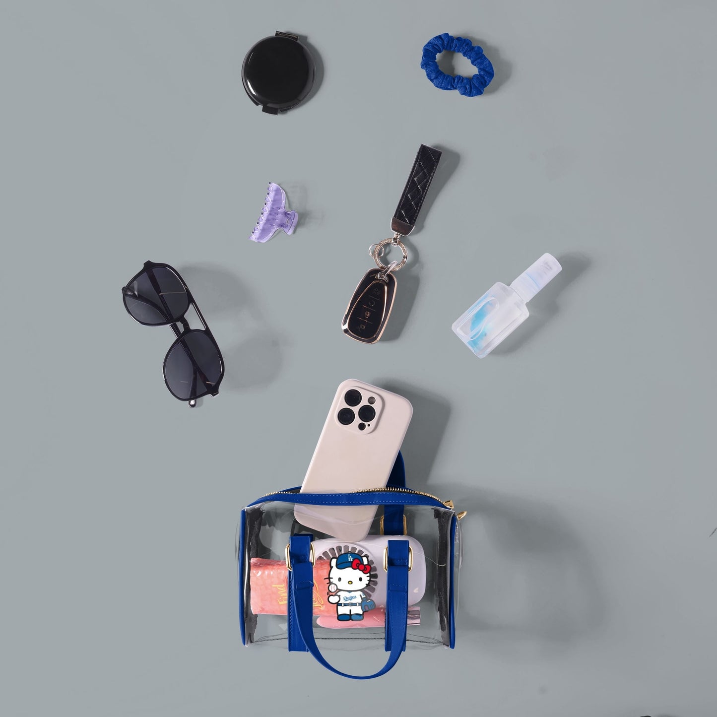 Hello Kitty x Los Angeles Dodgers Clear Barrel Bag