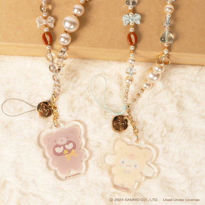 Cinnamoroll Latte Bear Beaded Charm Mobile Phone Wrist Strap