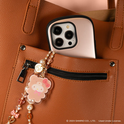 Hello Kitty Latte Bear Beaded Charm Mobile Phone Wrist Strap