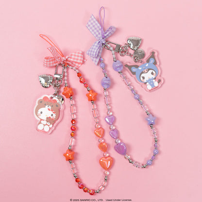 Hello Kitty Beaded Charm Mobile Phone Wrist Strap (Cosplay Friends)
