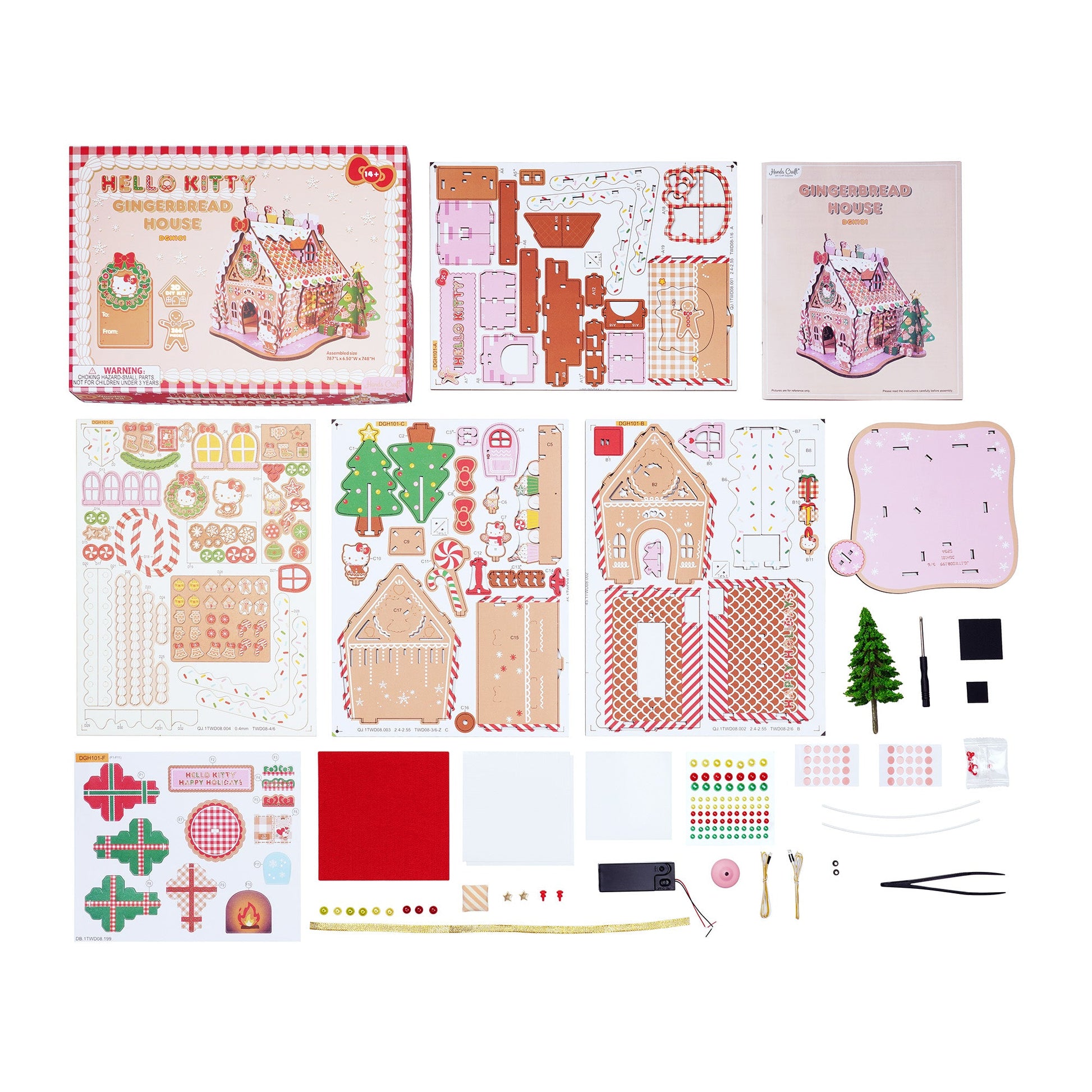 Hello Kitty Gingerbread House 3D Wooden Puzzle