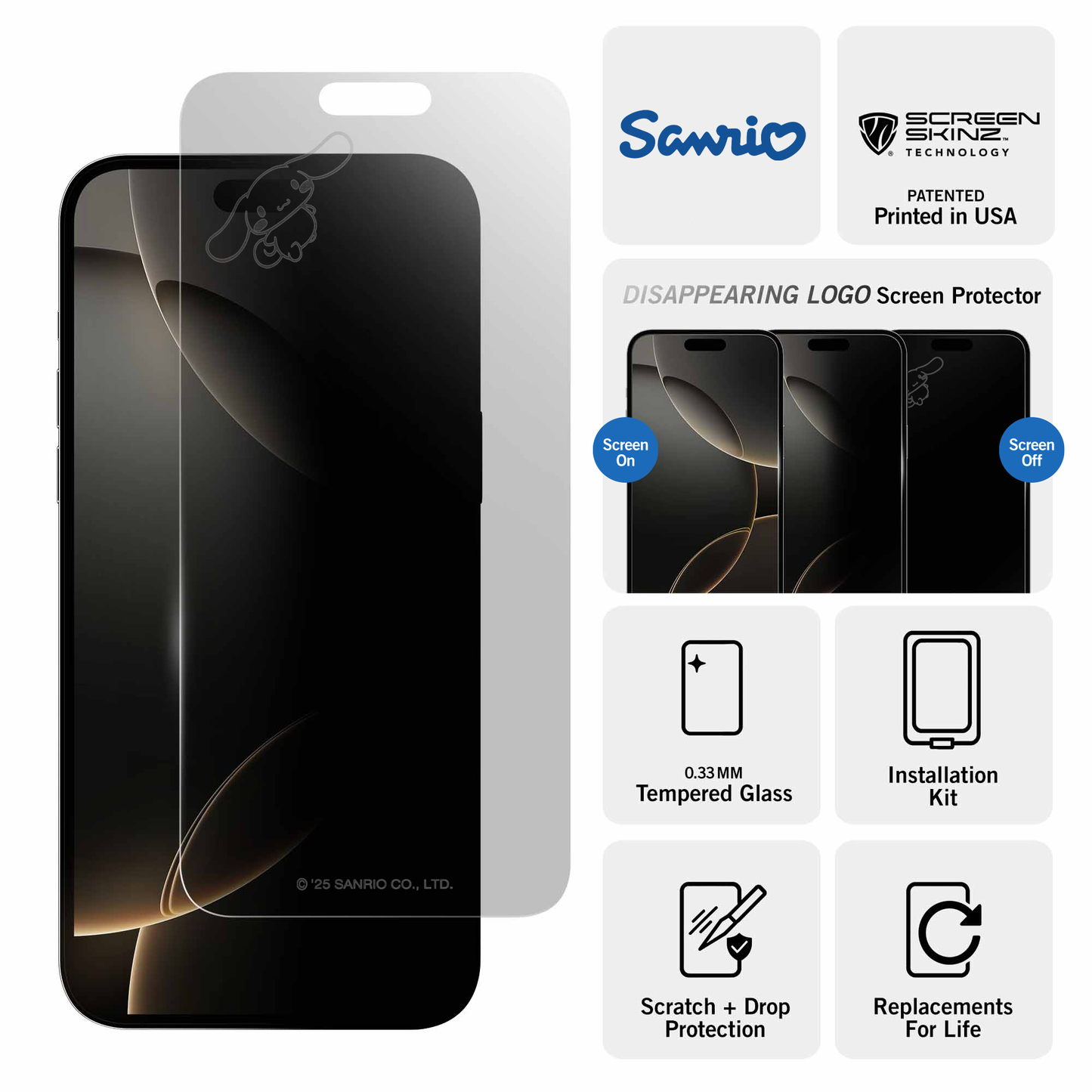 Cinnamoroll x Screen Skinz Flying Clear Screen Protector