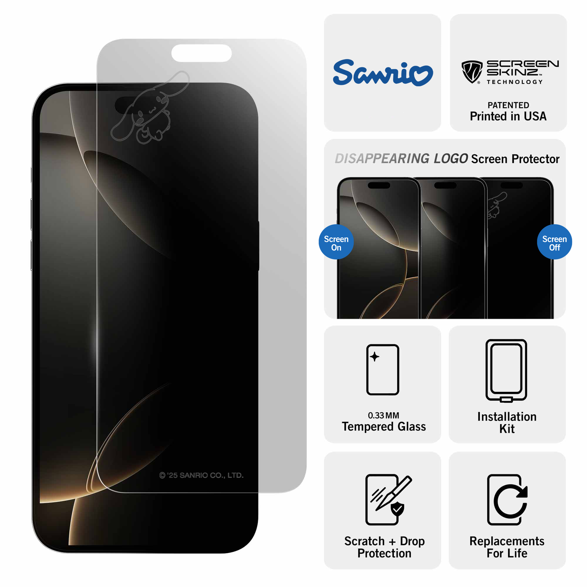 Cinnamoroll x Screen Skinz Flying Clear Screen Protector