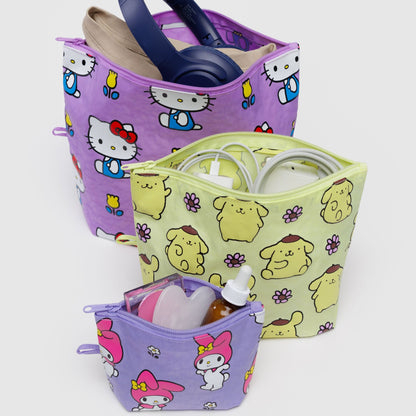 Hello Kitty and Friends x Baggu Go Pouch Set (Fruits + Florals)