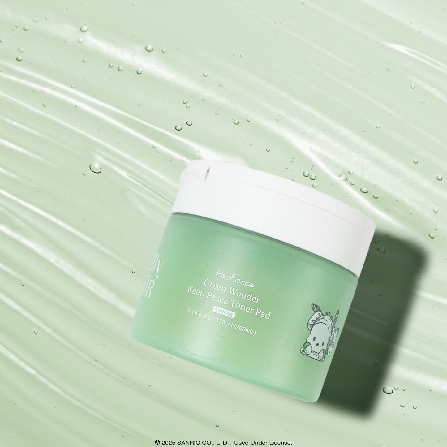 Pochacco x ByUR Green Wonder Keep Peace Toner Pad (Sanrio K-Spa Edition)