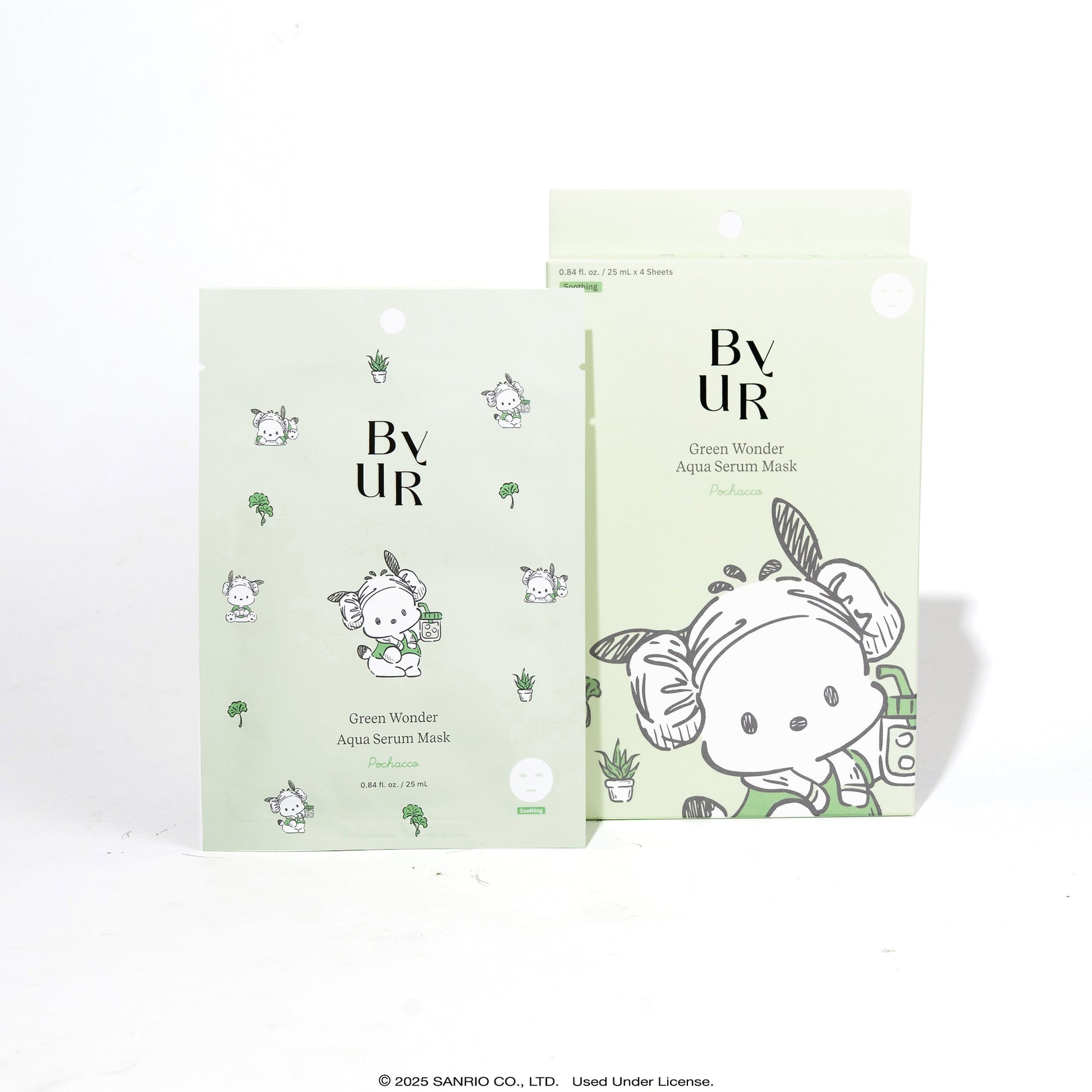 Pochacco x ByUR Green Wonder Aqua Serum Mask (Sanrio K-Spa Edition)