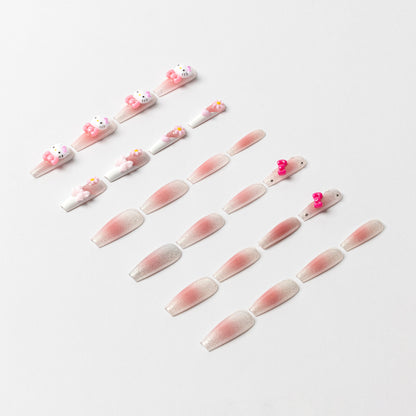 Hello Kitty x 3H Nails 3D Press-On Nails (Long)