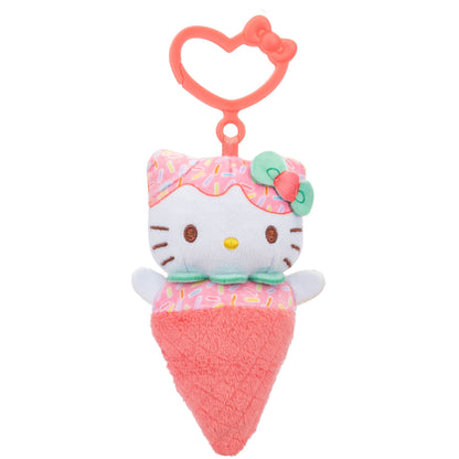 Hello Kitty and Friends 4-pc Ice Cream Plush Mascot Keychain Set