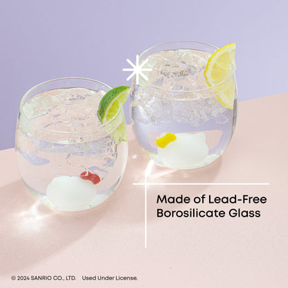 Hello Kitty and Mimmy 3D Icon Short Drinking Glasses (Set of 2)