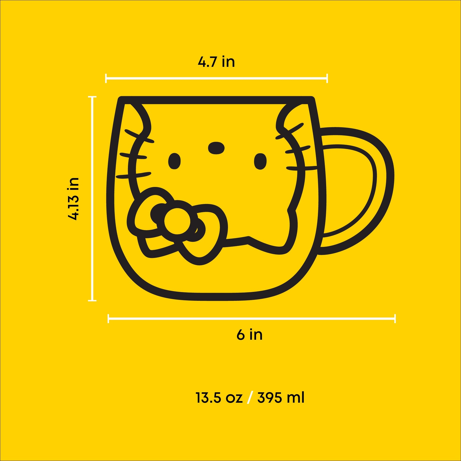 Hello Kitty 3D Double Wall Coffee Mug