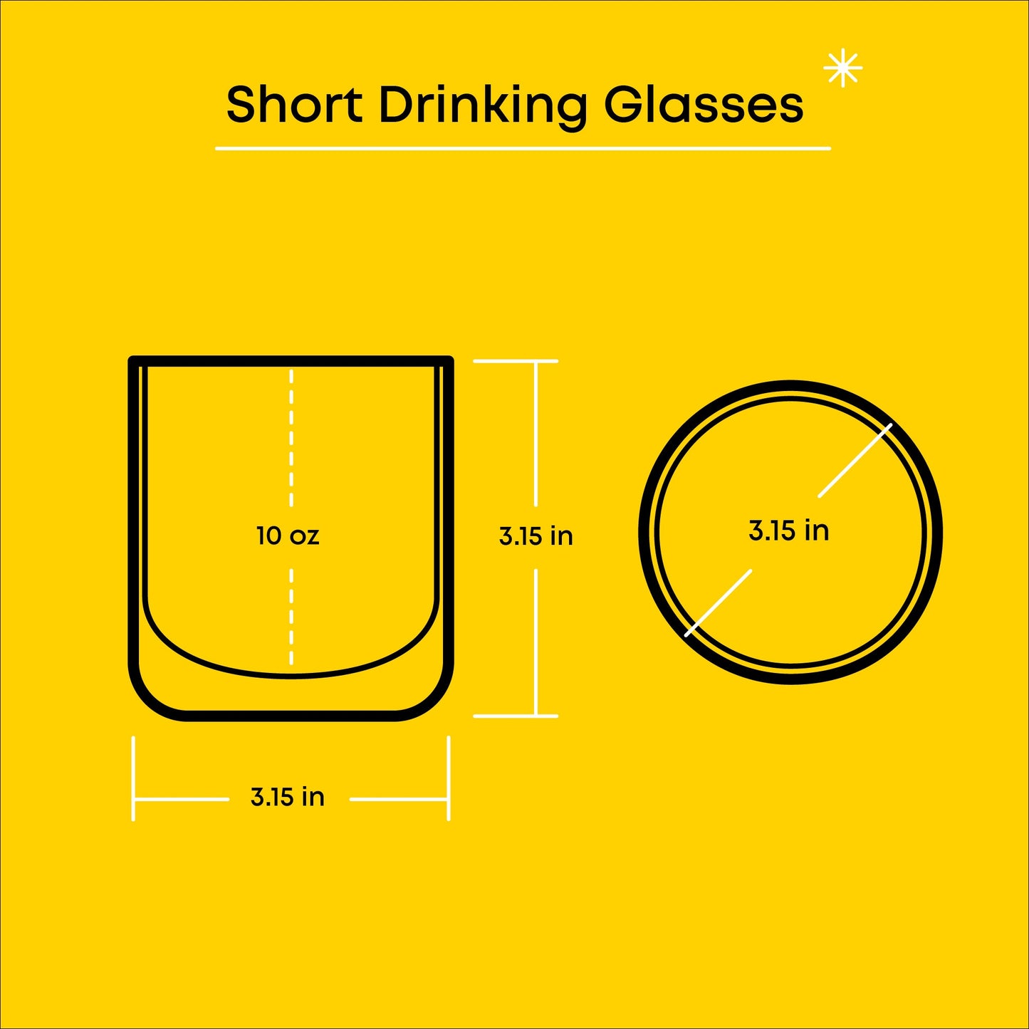 Hello Kitty and Friends Rainbow Short Drinking Glasses (Set of 4)