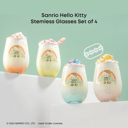 Hello Kitty Sweet Rainbow Stemless Glasses (Set of 4)