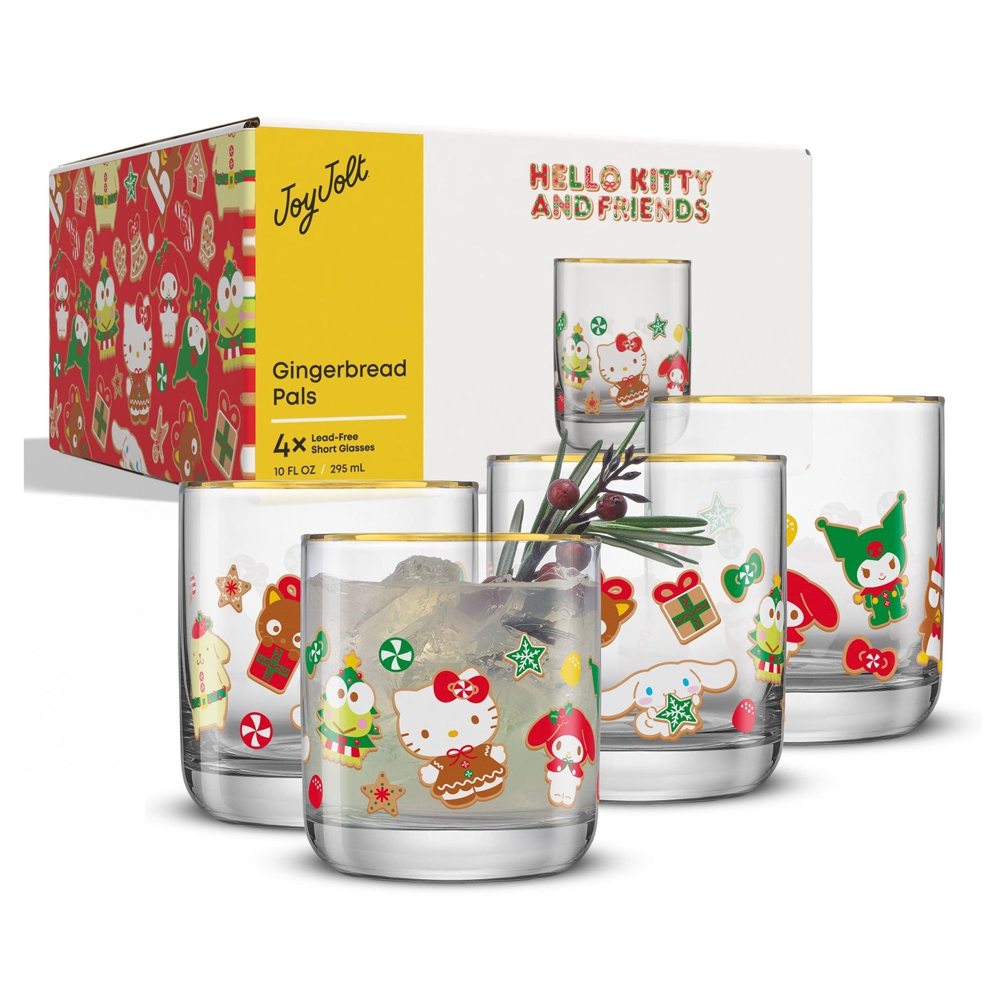 Hello Kitty and Friends Gingerbread Pals Short Glasses