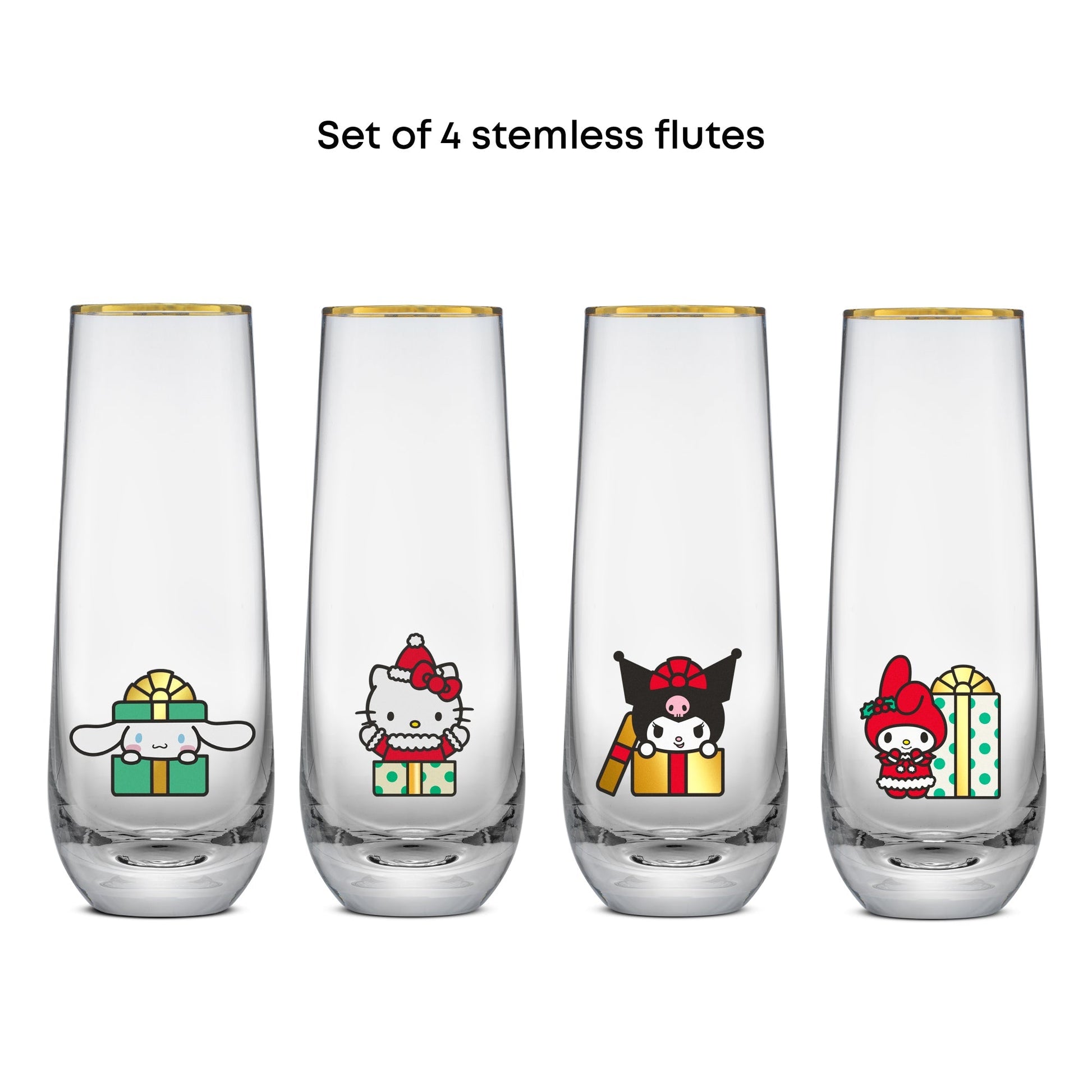 Hello Kitty and Friends Holiday Stemless Flutes
