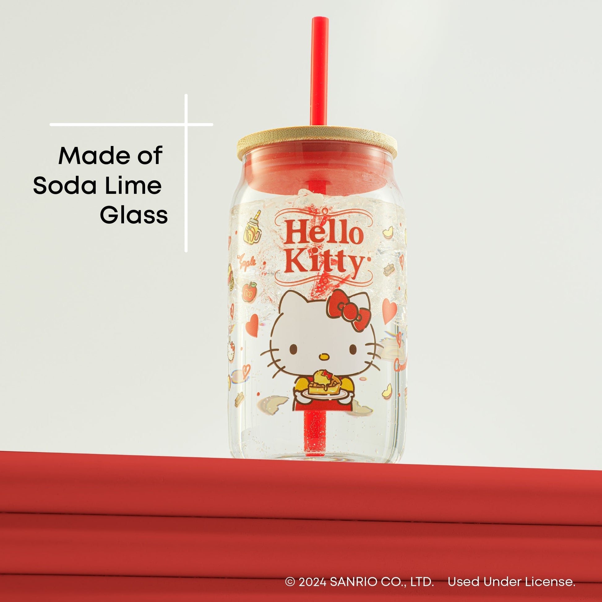 Hello Kitty Favorite Flavor Lidded Glass Tumbler