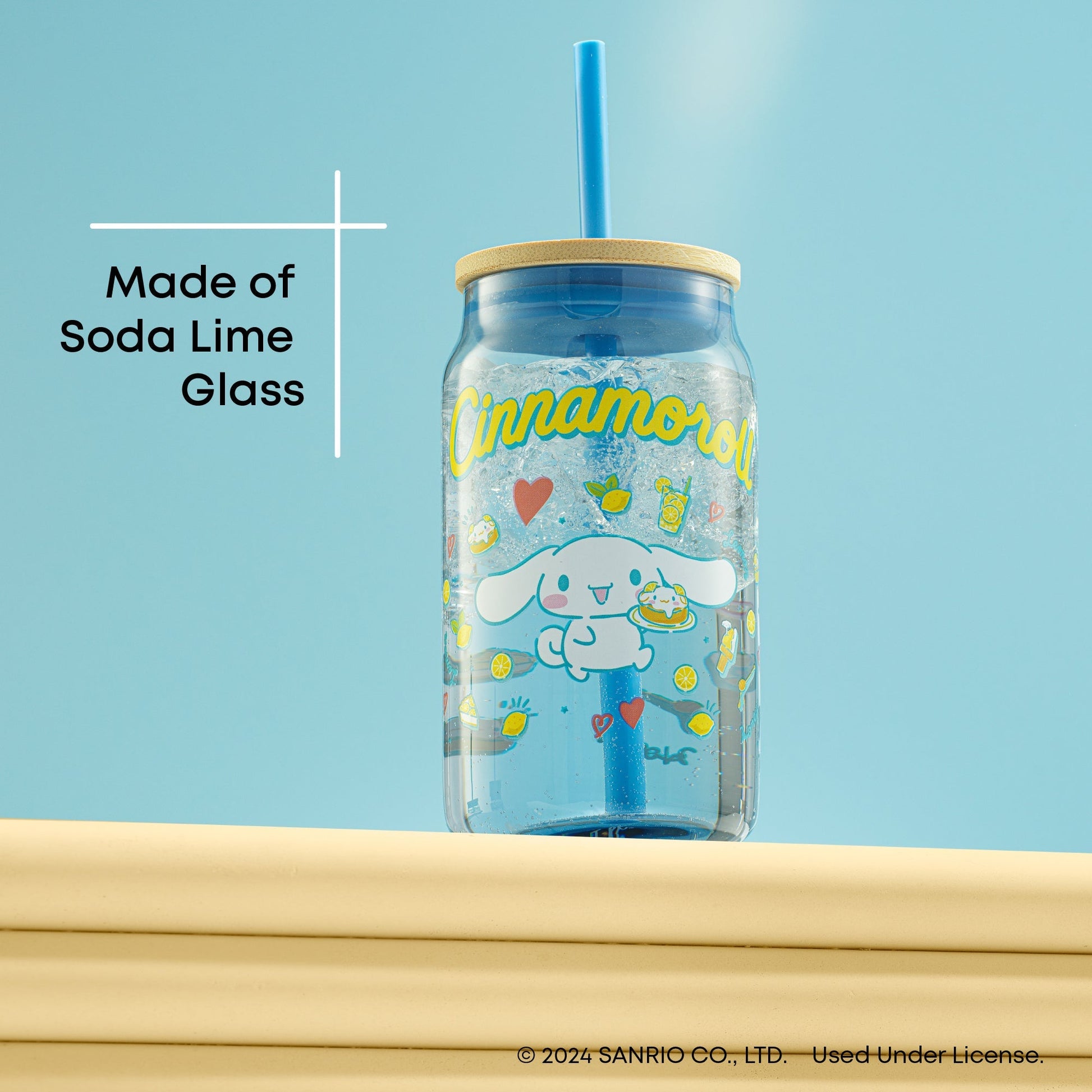 Cinnamoroll Favorite Flavor Lidded Glass Tumbler
