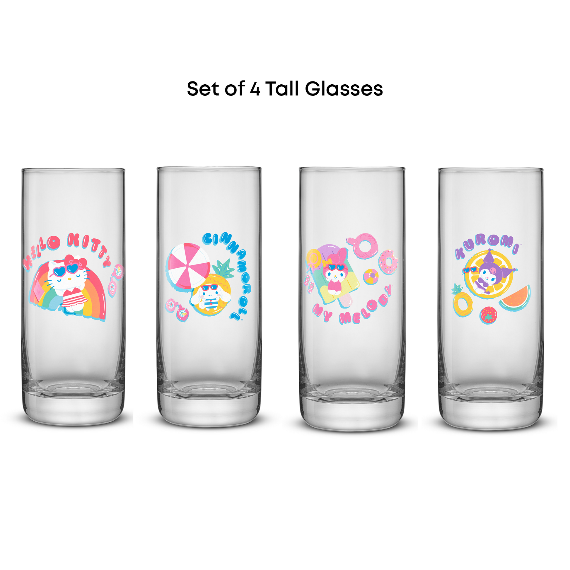 Hello Kitty and Friends Pool Party Tall Drinking Glasses